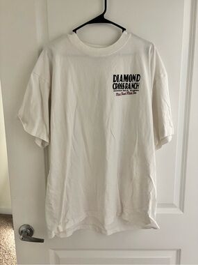 PacSun White Diamond Cross Ranch Short Sleeve Tee